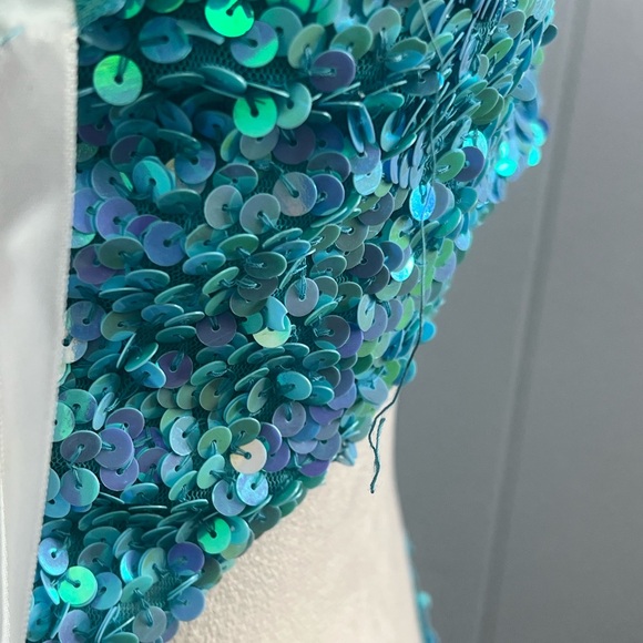 Primavera Couture Sparkling Sky Blue Gown - Picture 8 of 9